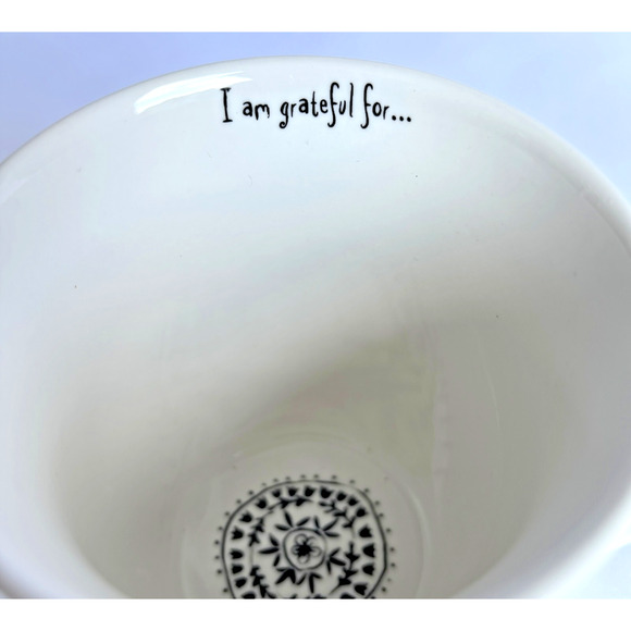 Natural Life I Am Grateful For Coffee Mug Cup Monogrammed Letter H - Picture 2 of 8